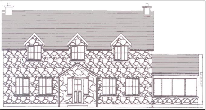 Teerelton, Macroom Site 0.5 with full UNRESTRICTED PLANNING for a 4 bed detached dormer bungalow.